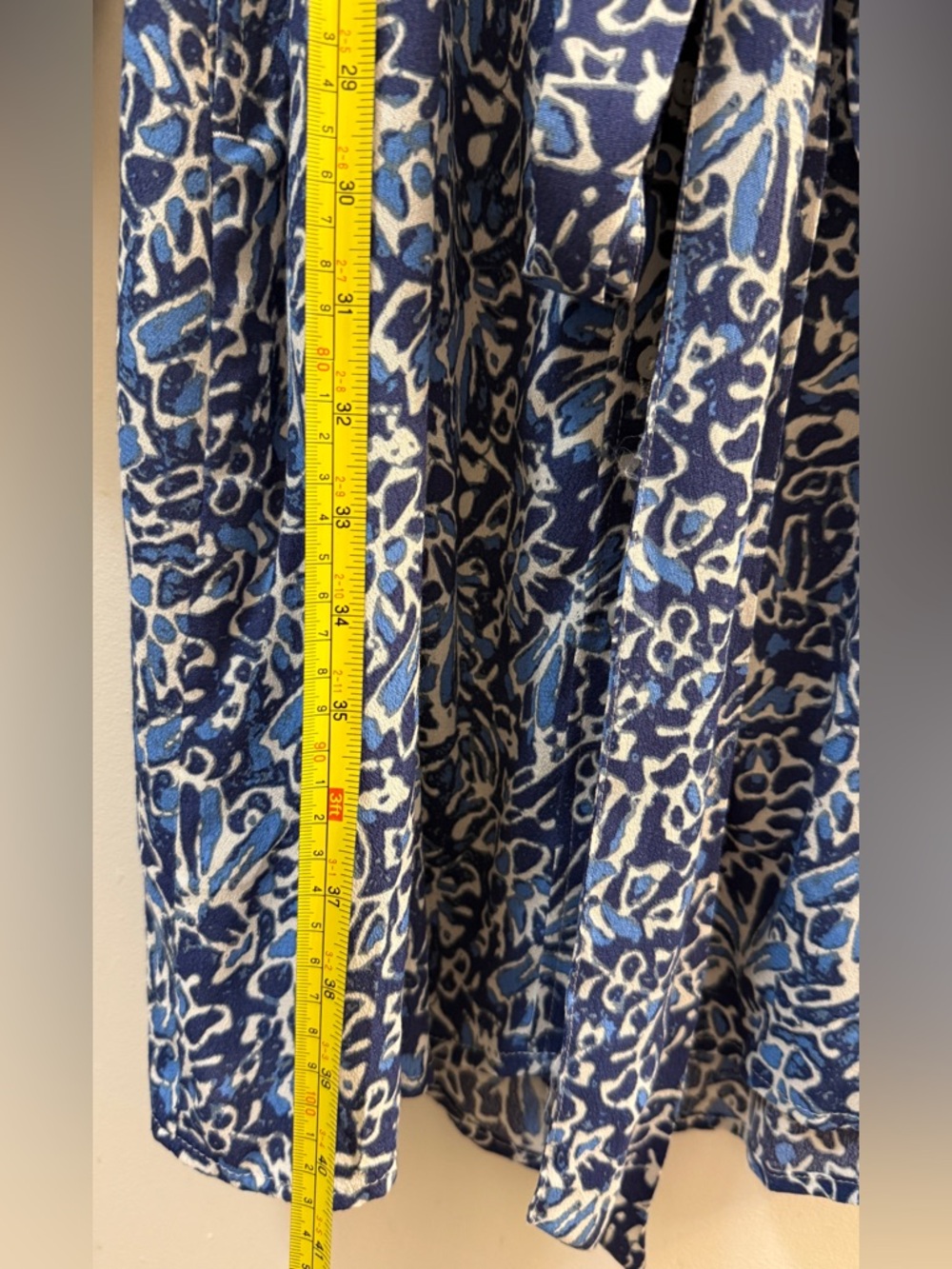 NWT Well Worn Blue Floral Viscose Shirt Dress L - Picture 8 of 12